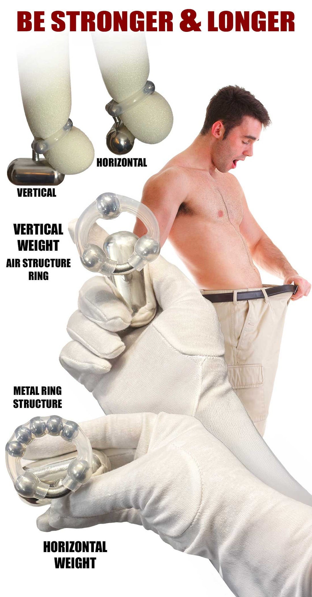 Our penis weights and stretchers offer groundbreaking penis enlargement performance, superior engineering, and unmatched body ergonomics. Unlock your full potential with a Hardwear weighted glans ring today. Device shown: The Power Grip Pay Load.