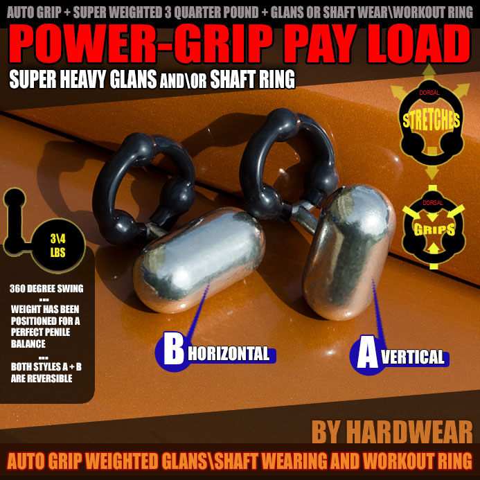 The Power Grip Payload offers unmatched penis weight and weighted glans ring technology.